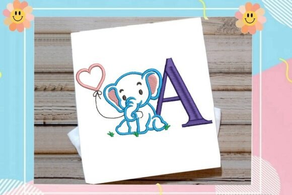 A Letter Cute Elephant Decor: Embroidery Review