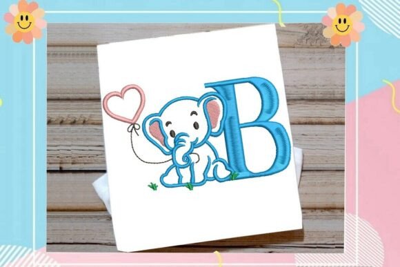 B Letter Cute Elephant Decor: An Embroidery Review