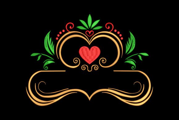 Beautiful Swirl Heart Border Monogram Review