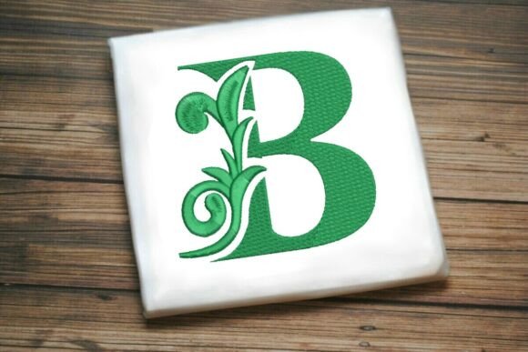 Flourished Leaf Monogram B for Boutique Apparel