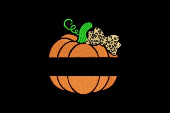 Leopard Bow Pumpkin Monogram: Autumn Embroidery Review