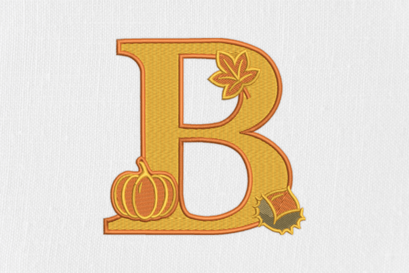 Letter B Autumn Monogram: A Designer’s Stitch Test