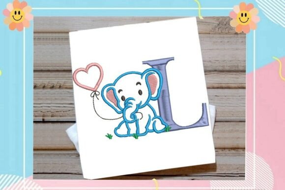 Letter L Cute Elephant Decor: Apparel Design Review