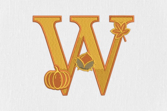 Letter W Autumn Monogram: A Cozy Embroidery Review
