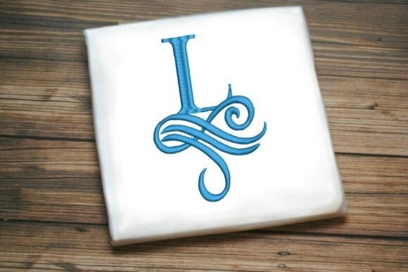 Oceanic Flourish Monogram L: Coastal Elegance